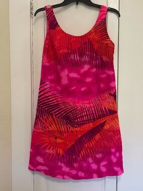 Fumi's Originals Honolulu Bright Pink & Orange Dress